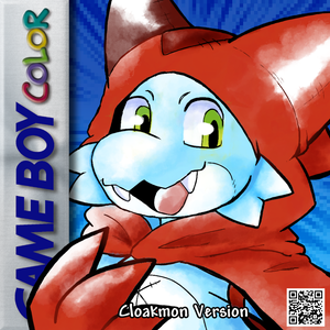 A Gameboy Color faux cover of a fan-made Digimon