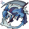 Waltz posed midair and holding a scythe