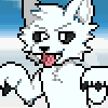 A pixelated Pokemon-styled battle scene with a White fox