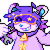 A pixelated BW style sprite of Limebytes' character Rory