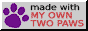 Made with my own two paws 88x31 button