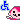 Monkey holding the International Symbol of Access pixel